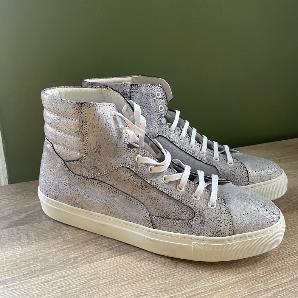 Public School grey leather sneakers size 11